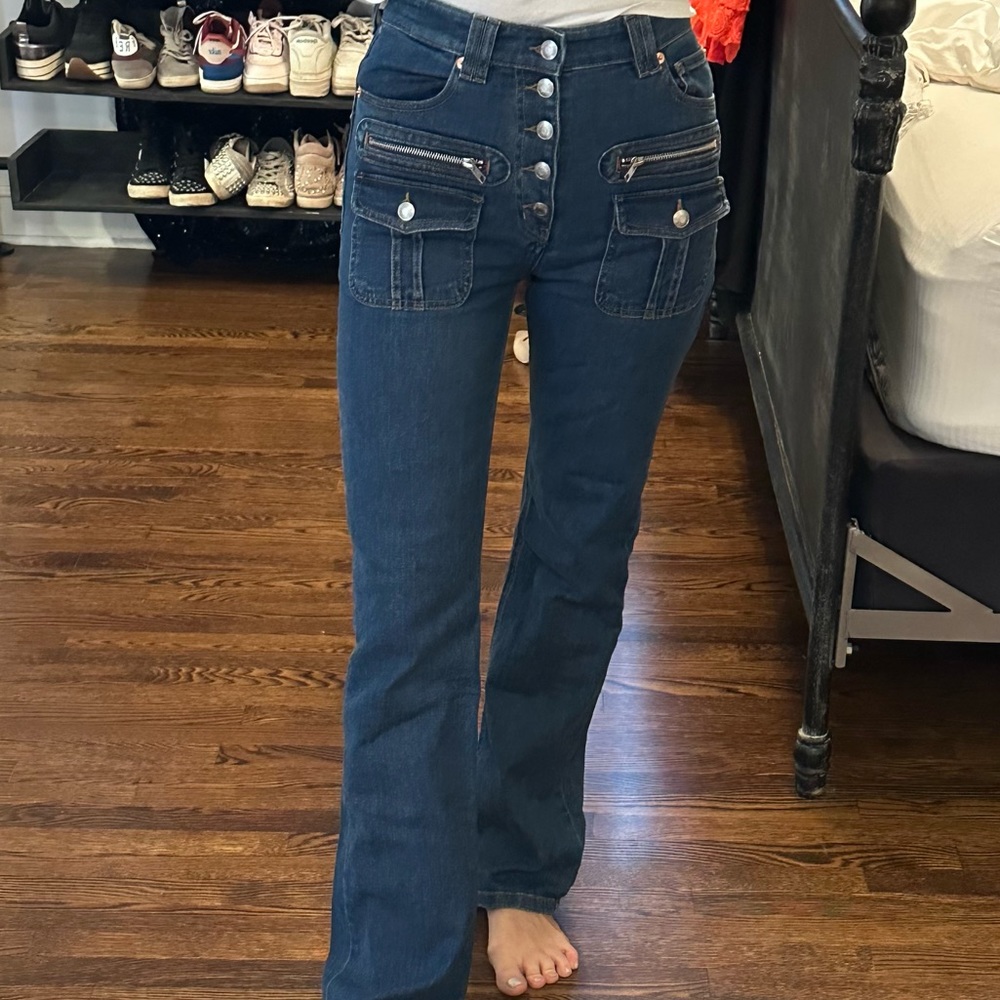 ZADIG & VOLTAIRE Eyes Denim Show Straight Leg Jeans in Bleu size 27 - Picture 4 of 7